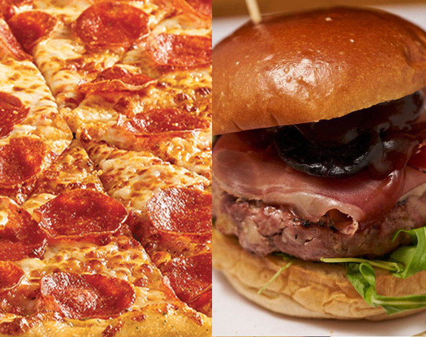 Pizza vs Hamburger